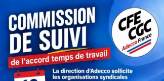 Accord sur le temps de travail :